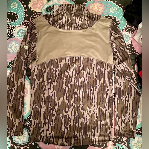 Ehg Elite Mossy Oak Bottomland Camo Shirt with zipper Men’s Medium Thermal Base - Picture 3 of 3